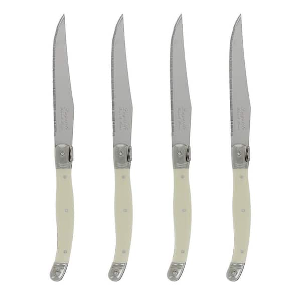 French Home Laguiole 4-Piece Faux Ivory Steak Knives
