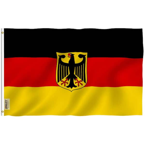 ANLEY Fly Breeze 3 ft. x 5 ft. Polyester German State Ensign Flag 2-Sided Banner with Brass Grommets and Canvas Header