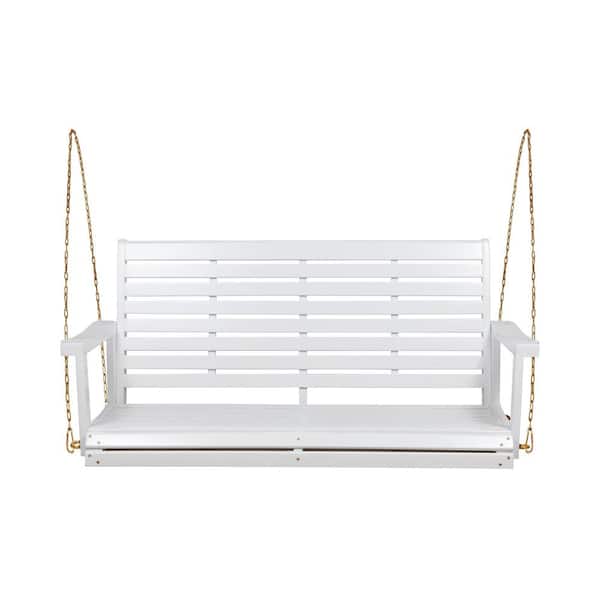 Unbranded 49.75 in. Seats 2-People Wood Patio Swing Porch Swing