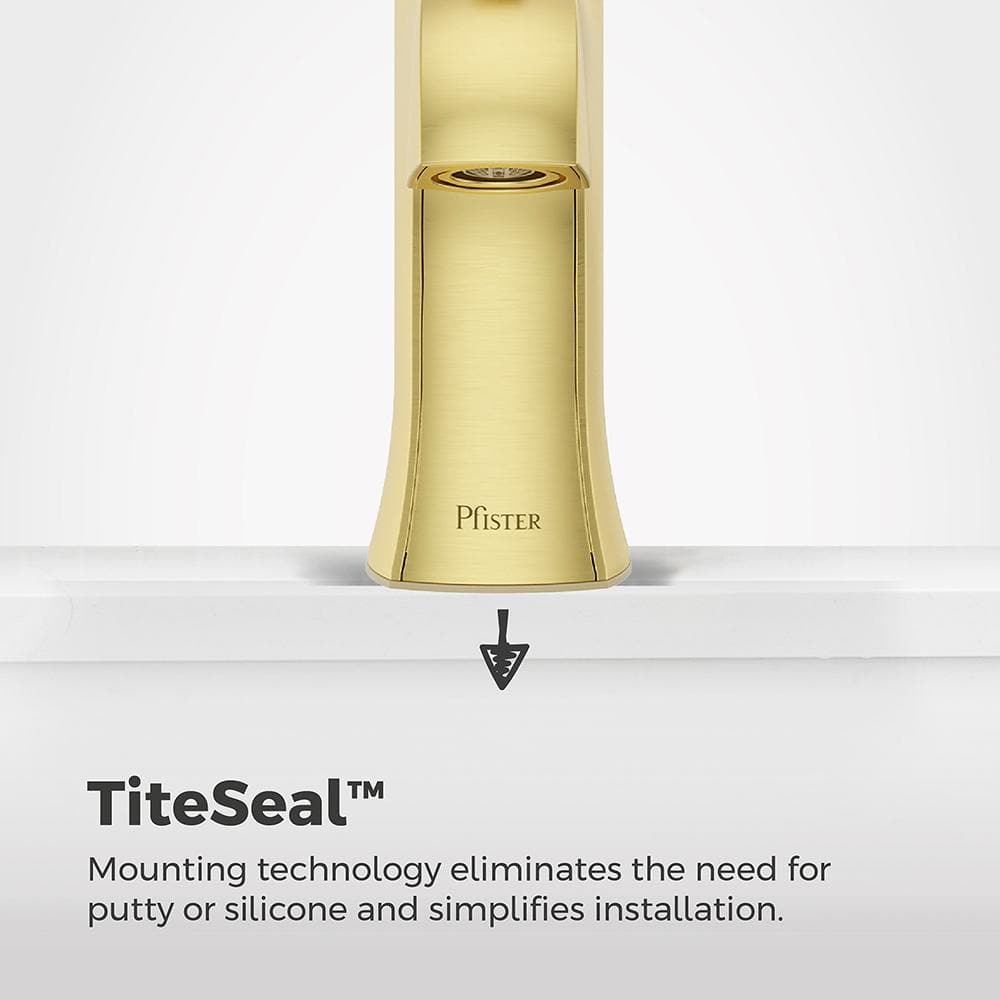 Vaneri Brushed Gold Single Handle Bathroom Faucet
