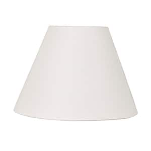 Mix and Match 7 in. x 15 in. x 11 in. Height White Linen Hardback Drum Shade