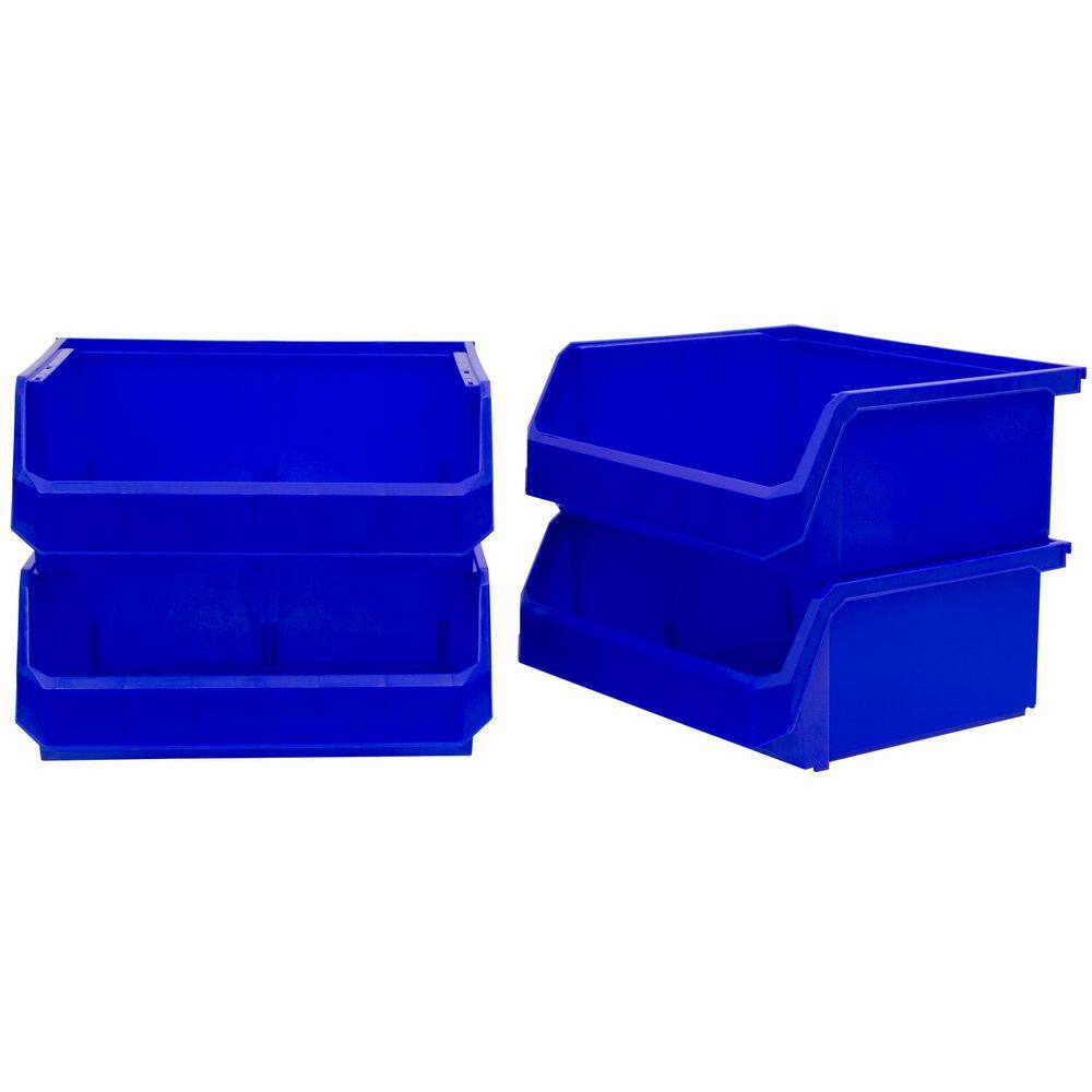 Extra Large 14.75 L x 16.5 W x 7 H Blue Plastic Stackable Storage Bin Containers/ Storage Totes for Organizing (4-Pack) price history on PriceWatchPro