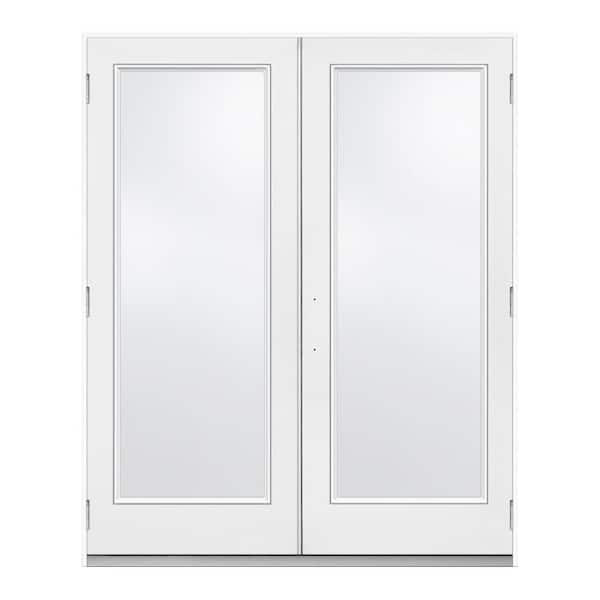 JELD-WEN 72 in. x 80 in. Primed Steel Left-Hand Outswing Full Lite Glass Active/Stationary Patio Door
