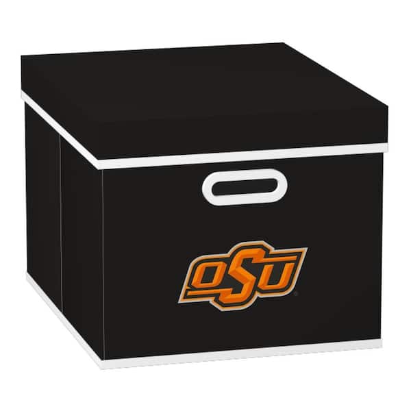 MyOwnersBox College STACKITS Oklahoma State University 12 in. x 10 in. x 15 in. Stackable Black Fabric Storage Cube