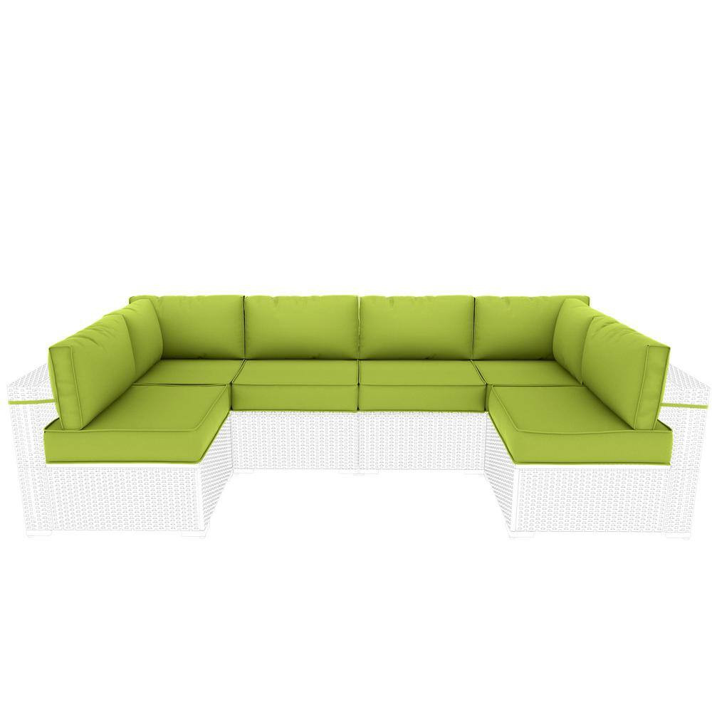 26 in. x 26 in. x 5 in. (14-Piece) Deep Seating Outdoor Sectional Cushion Grass Green price history on PriceWatchPro