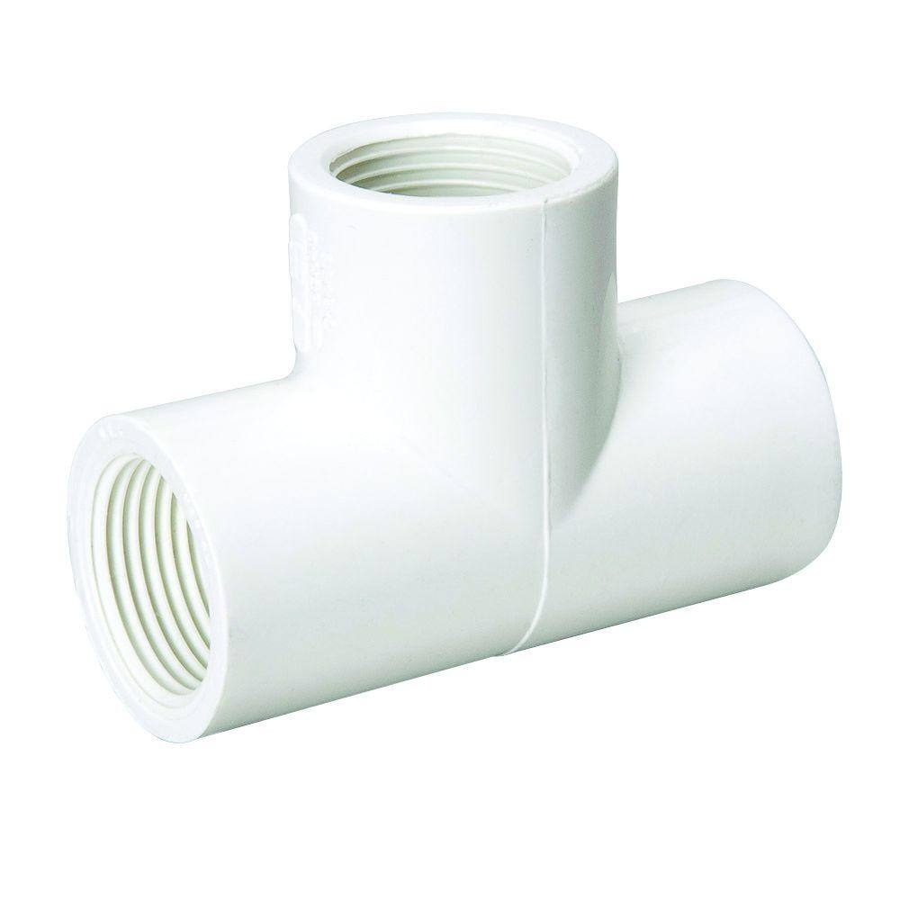 Mueller Streamline 3/4 in. PVC FIPT x FIPT x FIPT Tee 405-007HC - The ...