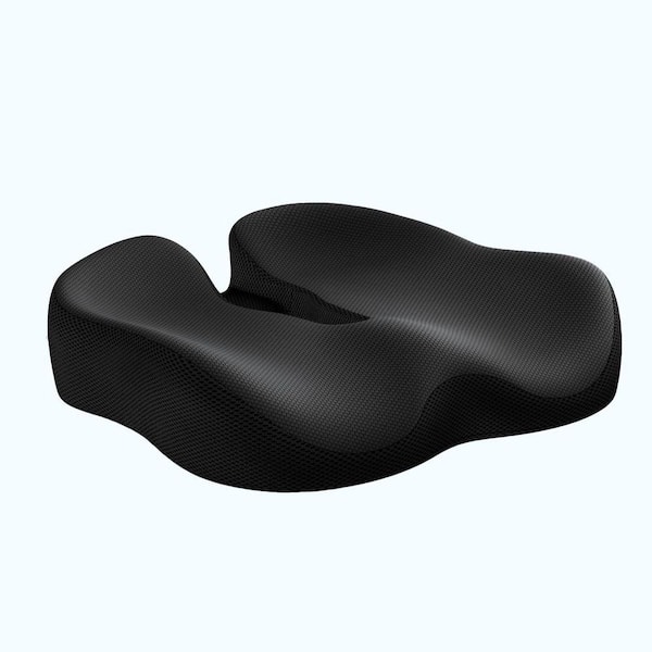 Black Ergonomic Donut Pattern Memory Foam Support Breathable