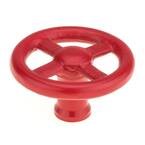 3-5/32 in. (80 mm) Red Eclectic Forged Iron Cabinet Knob