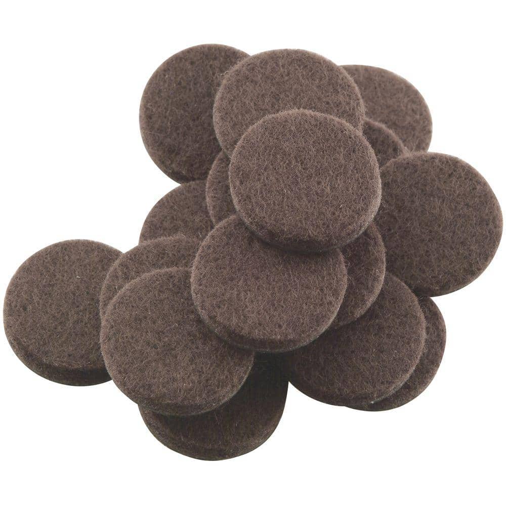 SoftTouch by Waxman Self-Stick Felt Pads - 48 Pack - Black - 1