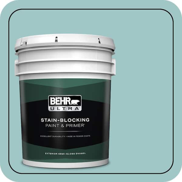 BEHR ULTRA 5 gal. Home Decorators Collection #HDC-SP16-08 Blue Bell Semi-Gloss Enamel Exterior Paint & Primer