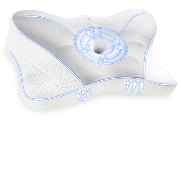 WONDER COMFORT Gray Cervical Contour Memory Foam Pillows