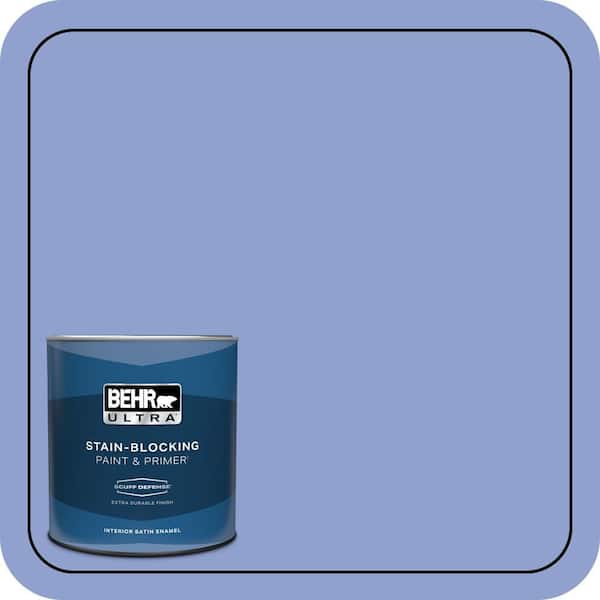 BEHR ULTRA 1 qt. #600B-4 Pageant Song Extra Durable Satin Enamel Interior Paint & Primer