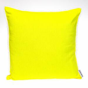 20 X 20 Transitional Solid Yellow Square 20 in. x 20 in. Pillow