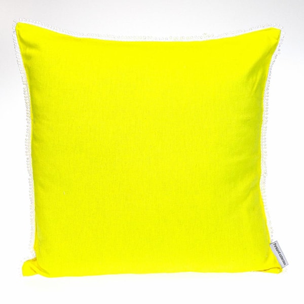 20 X 20 Transitional Solid Yellow Square 20 in. x 20 in. Pillow