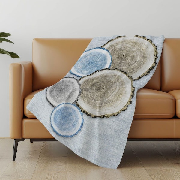 Premium Machine Washable ASB575 Blue 50 in. x 70 in. Sherpa Throw Blanket