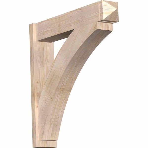 Ekena Millwork 8 in. x 38 in. x 38 in. Douglas Fir Thorton Arts and Crafts Smooth Outlooker
