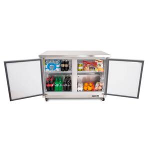 X-Series 12 cu. ft. Double Door Undercounter Commercial Refrigerator in Stainless Steel