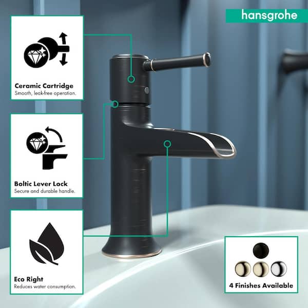 hansgrohe Talis C Classic Premium Easy Clean 1-Handle 13-inch Tall  Bathroom Sink Faucet in Chrome, 14116001