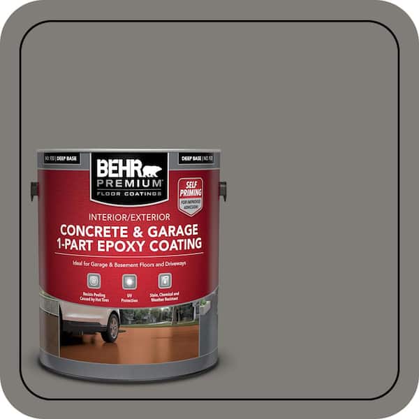 1 gal. #PPU24-21 Greyhound Self-Priming 1-Part Epoxy Satin Interior/Exterior Concrete and Garage Floor Paint