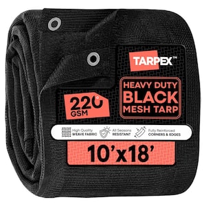 H&O × TARP to TARP　Medic Bottlle Black TARPEX Heavy Duty Black Mesh Tarp 40' x 40' Polyethylene
