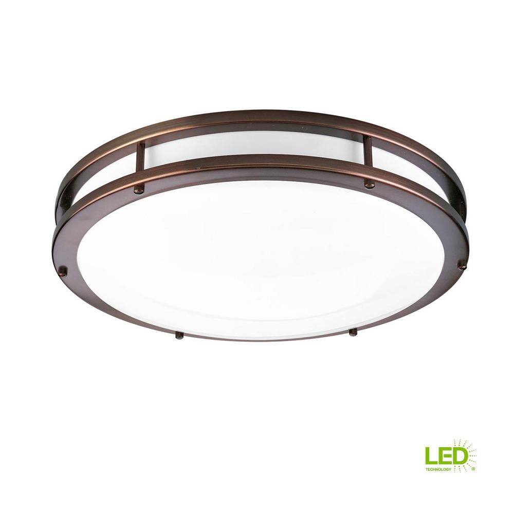 Urban Bronze 20'' LED Flush Mount Ceiling Light with White Acrylic Diffuser