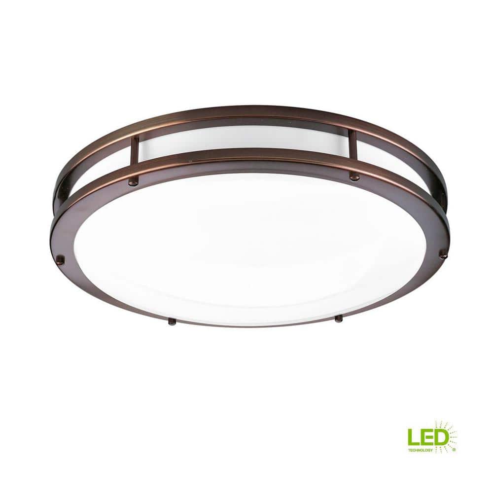 Urban Bronze 20'' LED Flush Mount Ceiling Light with White Acrylic Diffuser