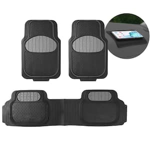 Gray Heavy Duty Liners Trimmable Touchdown Floor Mats - Universal Fit for Cars, SUVs, Vans and Trucks - Full Set