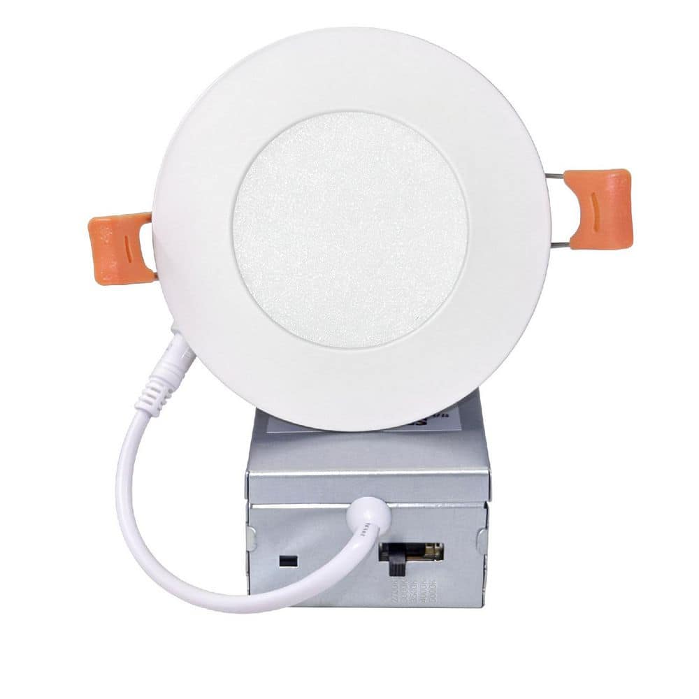 4 in. Adjustable CCT New Construction and Remodel IC Rated Dimmable Indoor Integrated LED Round Slim Recessed Light Trim price history on PriceWatchPro