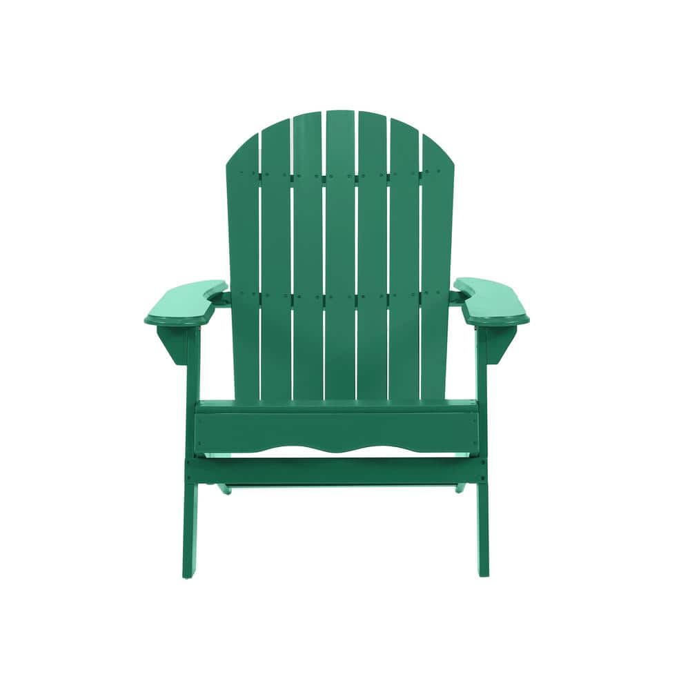 Dark Green Acacia Wood Adirondack Chair