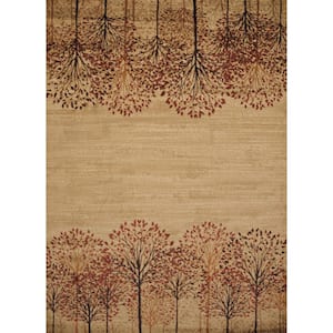 Affinity Tree Blossom Natural 5 ft. 3 in. x 7 ft. 2 in. Area Rug