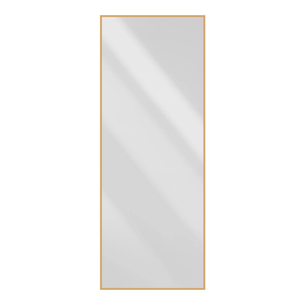 High-End Finish Gold 24 in. W x 65 in. H Rectangle Aluminum Alloy Full Leng