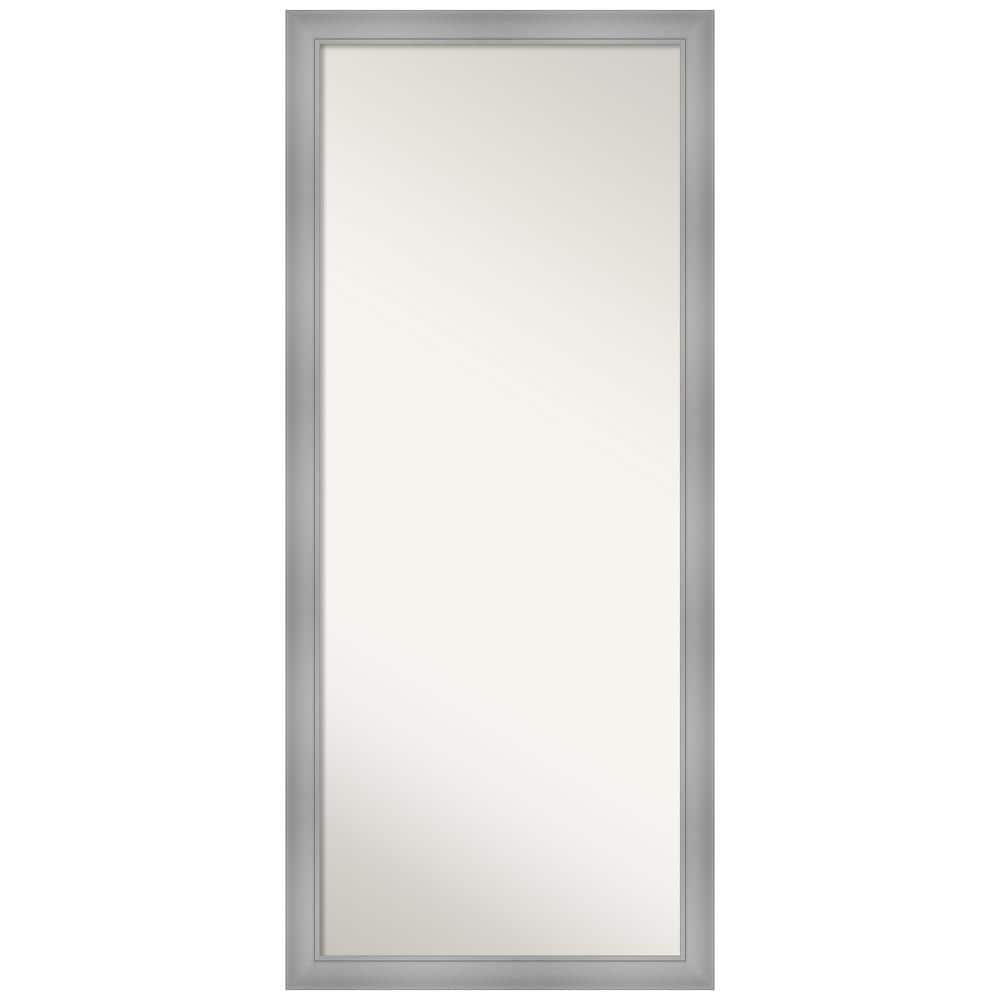 Flair Polished Nickel 72" Full-Length Leaner Wood Mirror