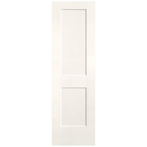 Masonite 24 in. x 80 in. 2-Panel Logan Single Bore Hollow Core Ivory Keys Molded Composite Interior Door Slab