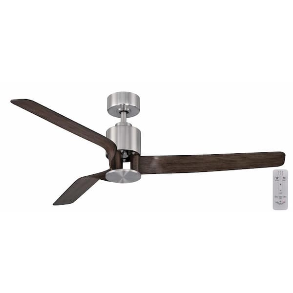 Home Decorators Collection Chaville 56 in. Indoor/Outdoor Brushed Nickel Ceiling Fan with Remote Control Included