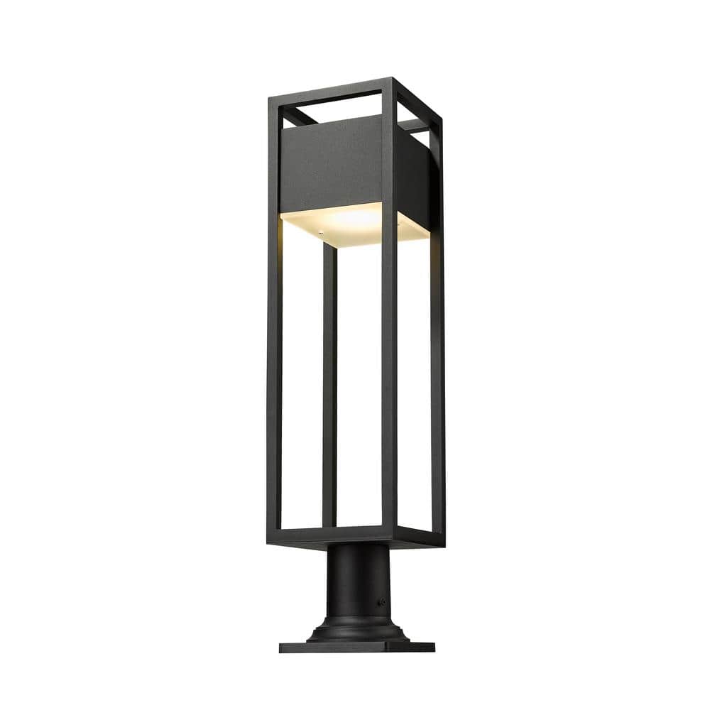 Barwick 29" Tall Black Aluminum LED Outdoor Pier Mount Light
