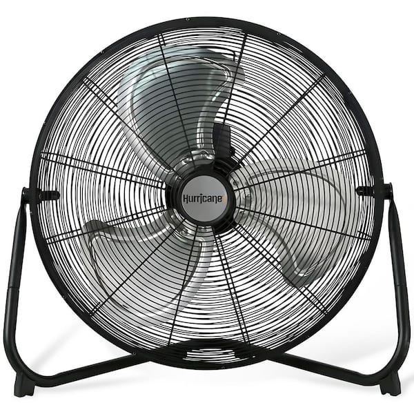 20 in. 3 Adjustable Speed High Velocity Black Metal Fan