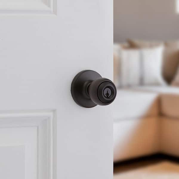 Polo Venetian Bronze Keyed Entry Door Knob Featuring SmartKey Security