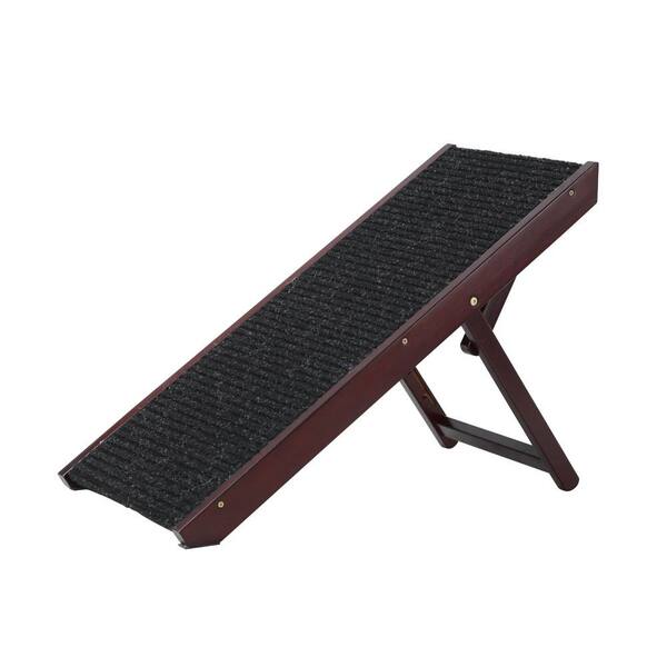 Amucolo Adjustable Height Pet Ramp; Folding Portable Wooden Cat Dog Ramp