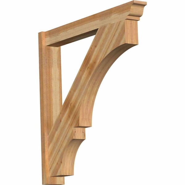 Ekena Millwork 6 in. x 42 in. x 42 in. Balboa Traditional Rough Sawn Western Red Cedar Outlooker