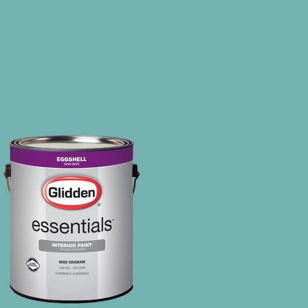 Glidden Essentials 1 gal. #HDGB21U Sea Of Turquoise Eggshell Interior Paint