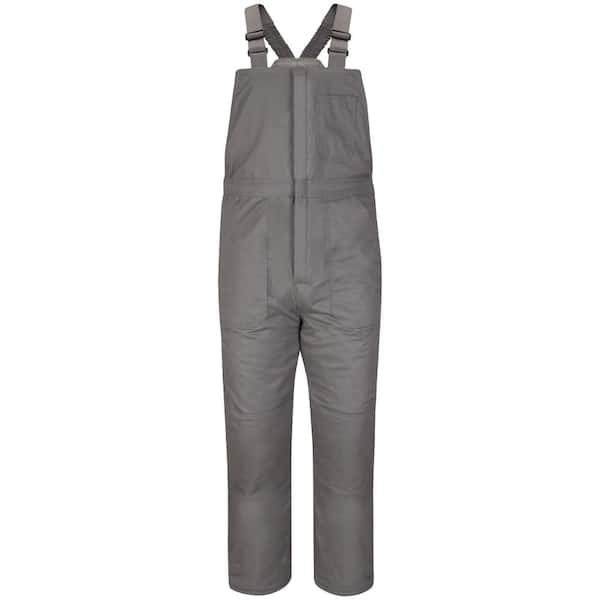 Bulwark EXCEL FR ComforTouch Men's Small Grey Deluxe Insulated Bib Overall