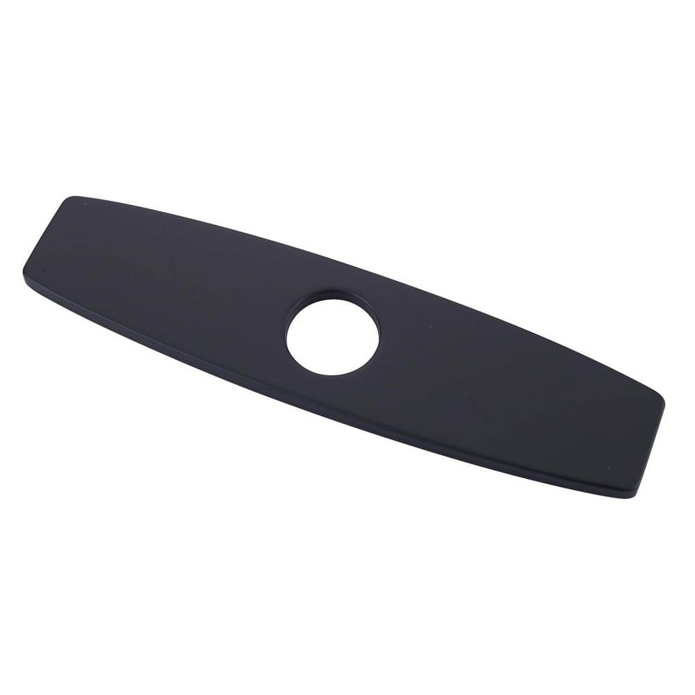 9.6 in. x 2.4 in. x 0.3 in. Stainless Steel 1-Hole or 3-Hole Sink Faucet Deckplate Hole Cover in Matte Black price history on PriceWatchPro