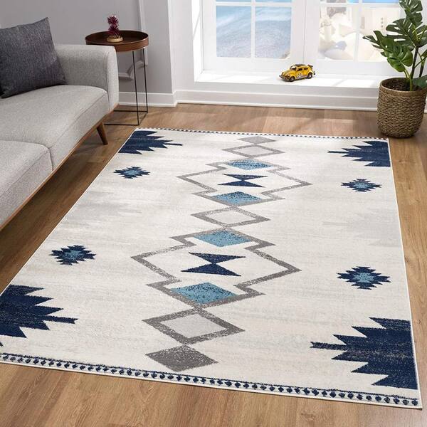 Josephine Cream 2 ft. x 13 ft. Abstract Polypropylene Runner Area Rug