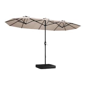 linen triple vent market patio umbrella with base 15 AE Outdoor 15FT Extra Large Included, Heavy Duty Rectangle Outdoor Umbrella with 12 Strong Ribs for Patio, Garden, Lawn, Deck & Pool, Beige : Patio Enjoy ample shade at your home or business with this 15 commercial grade triple head patio umbrella that provides exceptional coverage Commercial 15 FT Triple Head