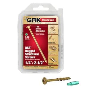 1/4 in. x 2-1/2 in. Star Drive Low Profile Washer Head Structural Wood Screw (50-Pack)
