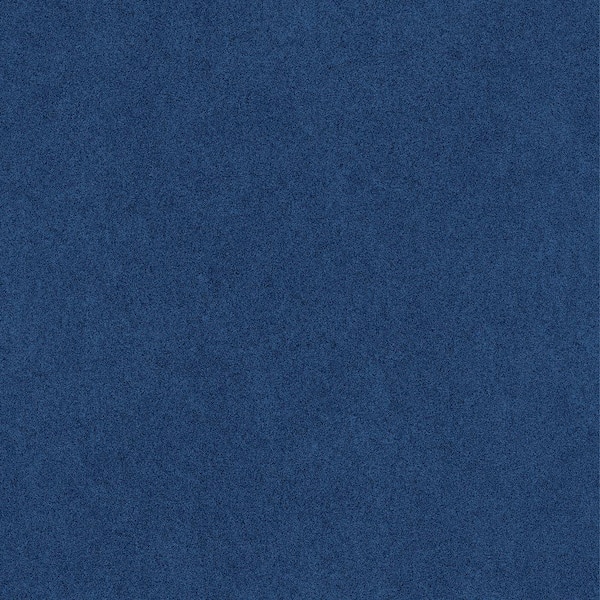 RUPAUL RuSuede Blue Vinyl Peel and Stick Wallpaper Sample