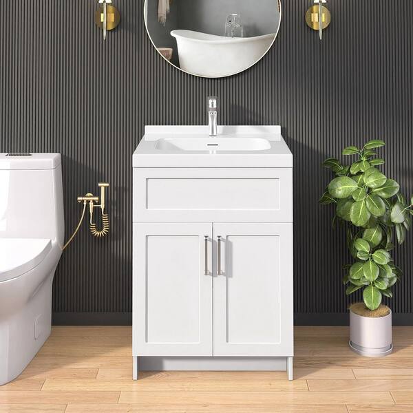 Zeafive Mox 24 in. W x 21.5 in. D x 33.5 in. H Freestanding Bath