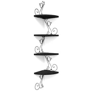 4-Tier Decorative Floating Corner Wall Shelves