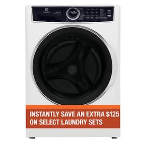 27 in. W 4.5 cu. ft. Front Load Washer with SmartBoost, LuxCare Plus Wash System, Perfect Steam, ENERGY STAR in White