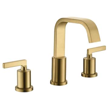 Fontaine by Italia Saint-Lazare 8 in. Widespread Bathroom Ribbon Faucet in Gold MFF-SLZW8-GLD